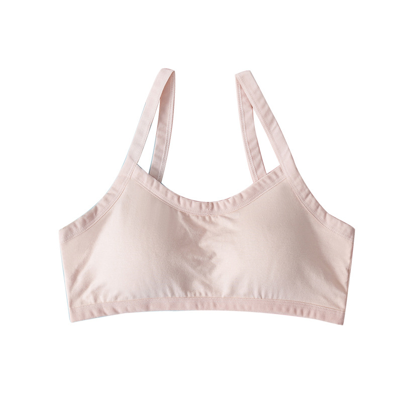 Factory wholesale adolescent girls developmental suspenders bra cotton underwear big Children girls small vest junior high school students