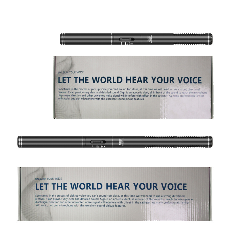 Micrófono de entrevista de noticias de suministro directo de fábrica Micrófono de grabación profesional Cámara SLR Teléfono móvil Micrófono de radio en vivo