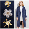 Trousers waist Pin Waistline Artifact Emptied Brooch Neckline Cardigan Pintle Pearl Scarf buckle suit Sternum