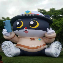 大型充气卡通气模IP网红比耶猫公园商场街道快闪开业景区美陈气模