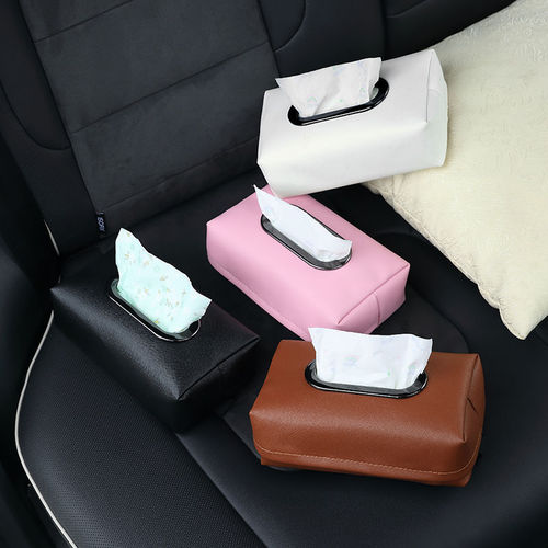 High-end suspension front seat decorative car tissue box dual-purpose hanger sunshade armrest box automotive tissue box