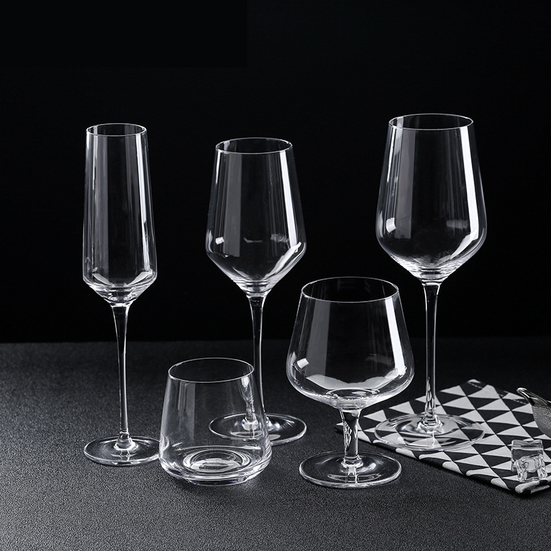 Vidrio de cristal alto pie taza de champán creativo casero taza de vino pareja matrimonio copas de vino burbujeante taza de pie bajo