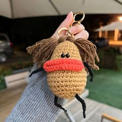Finished product DIY sausage mouth ugly doll hanging ornament potato baby potato prince fluffy frog keychain car ornament accessory