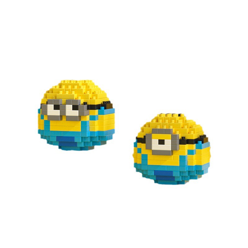 Compatible con LEGO dibujos animados Q versión muñeca Damo huevo Beier micro partículas de montaje educativo bloques juguete regalo