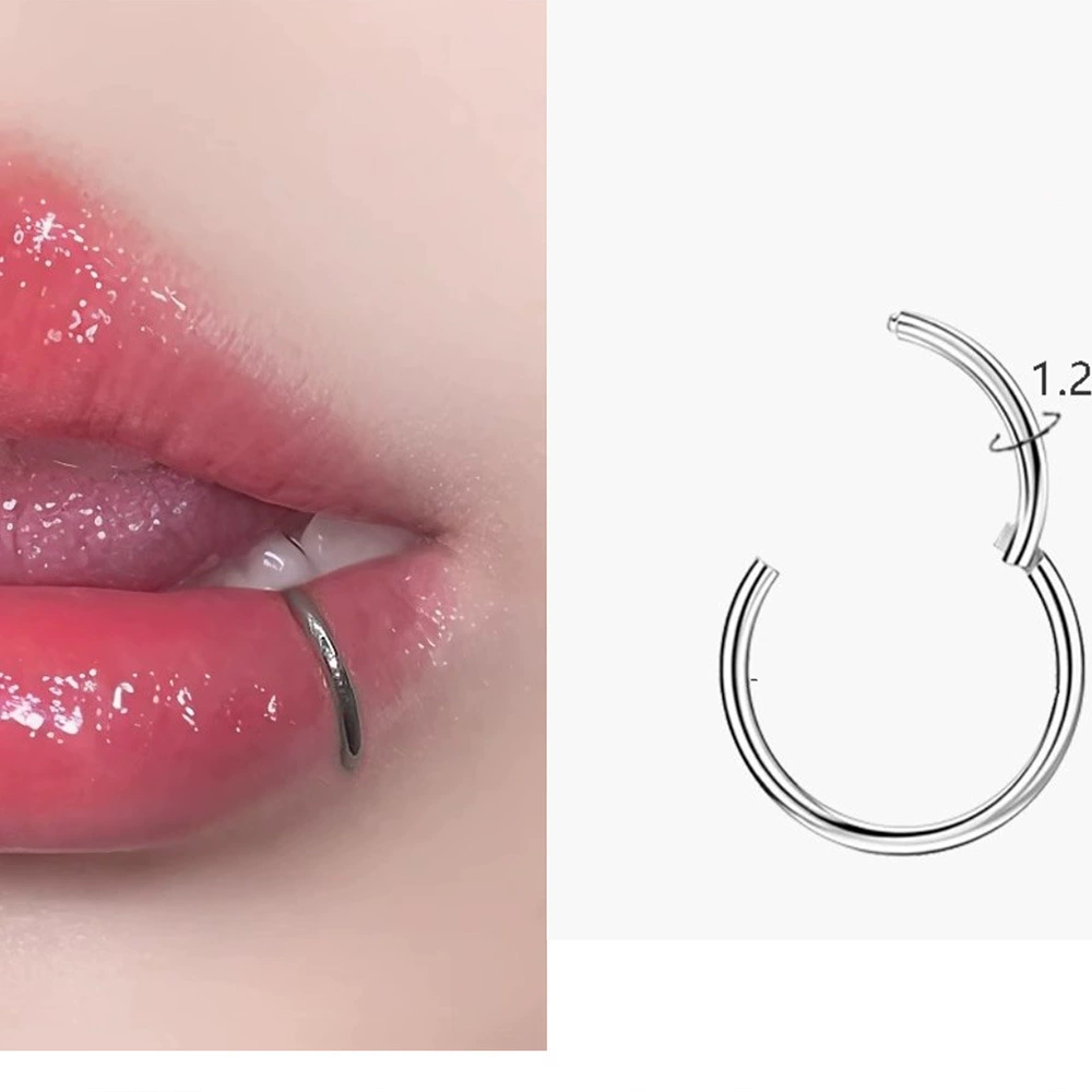 F136 titanium alloy split closed ring lip ring nose ring seamless plain ring implantable grade anode piercing piercing jewelry