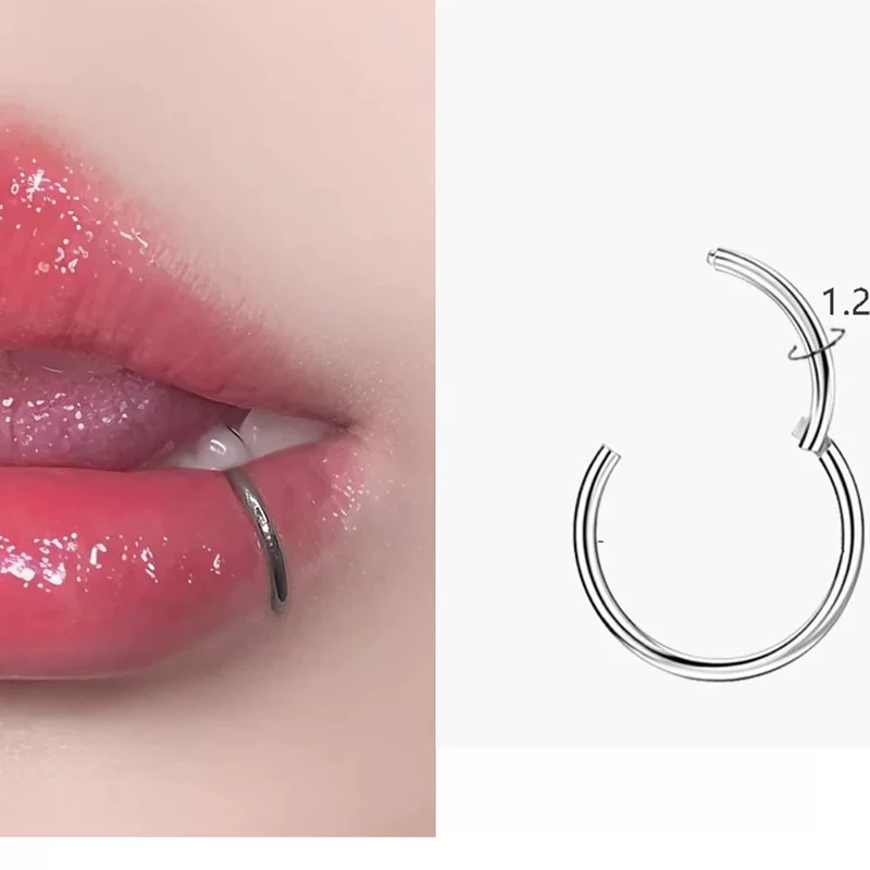 F136 titanium alloy split closed ring lip ring nose ring seamless plain ring implantable grade anode piercing piercing jewelry