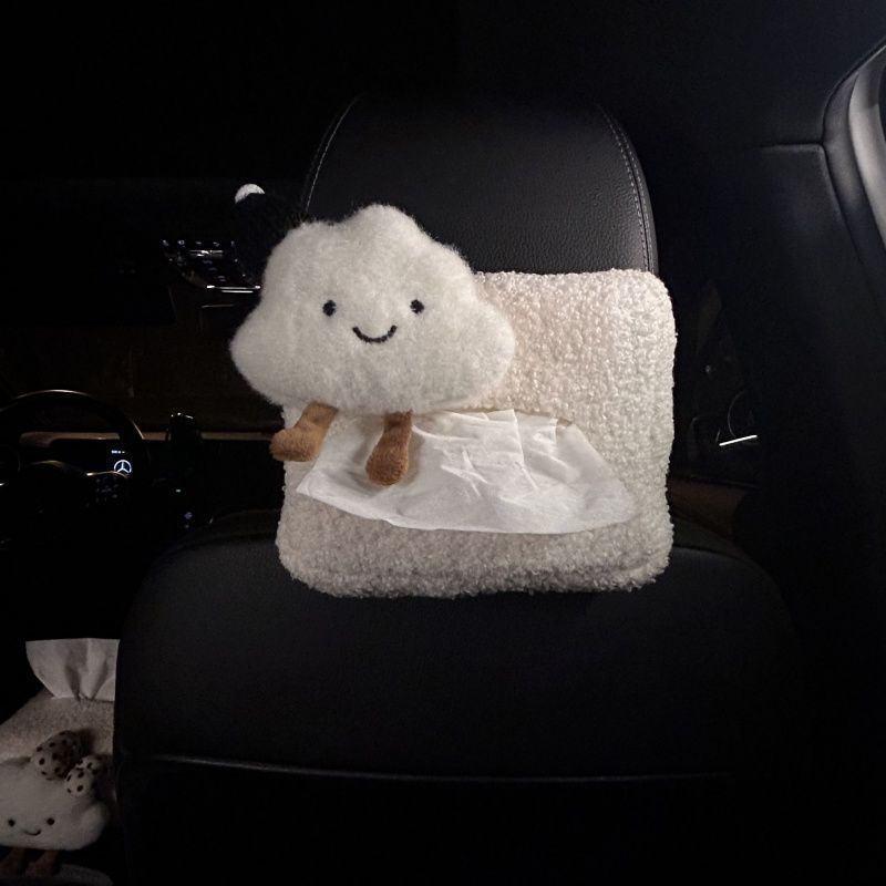 Caja de extracción de papel de automóvil tipo asiento de caja de toallas de papel montada en automóvil reposabrazos bolsa de papel para automóvil colgante bolsa interior de automóvil decoración creativa image 23
