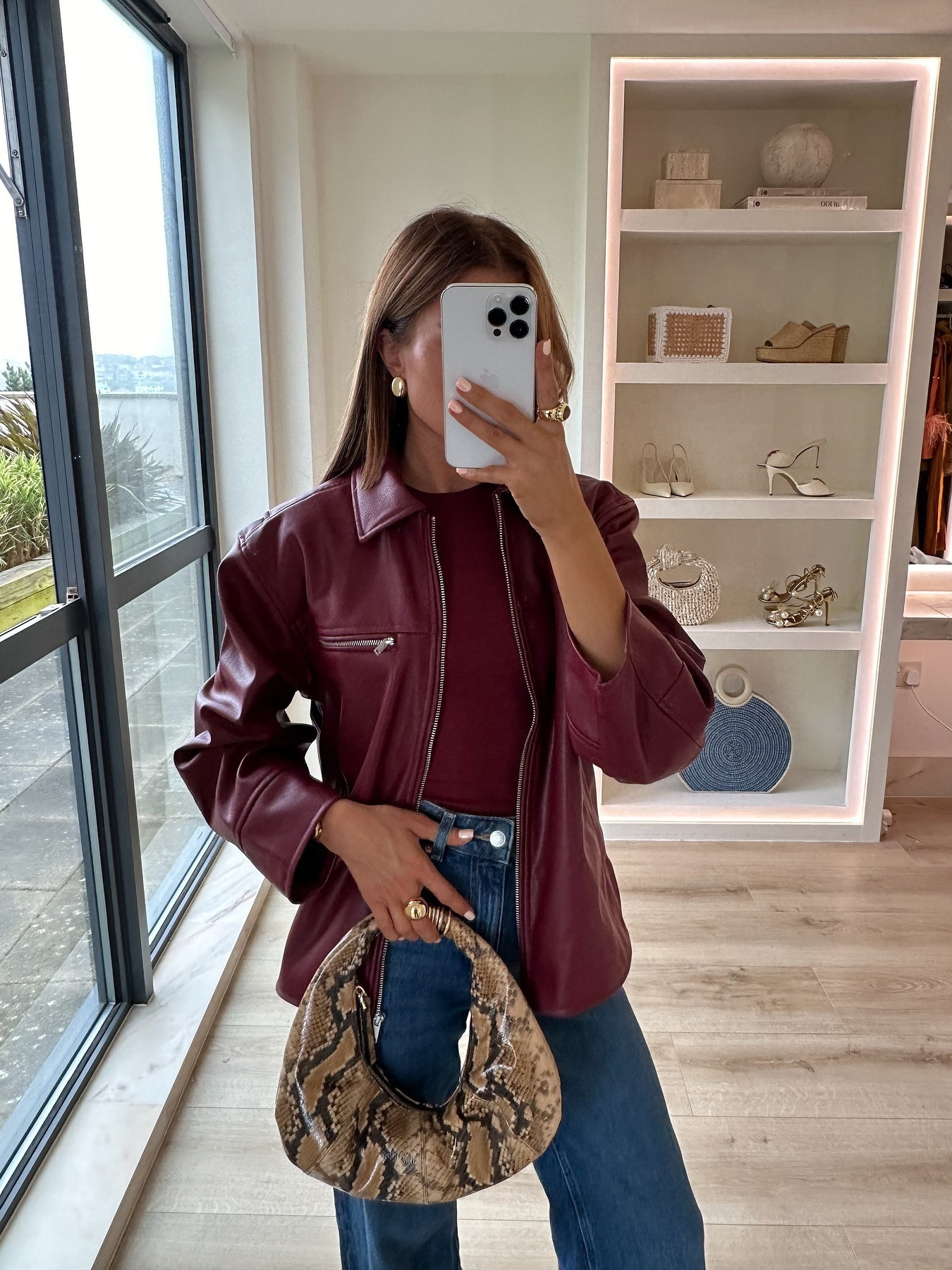 Cross-border women's clothing 2024 autumn and winter new European and American fashion casual plus size lapel zipper leather coat jacket women