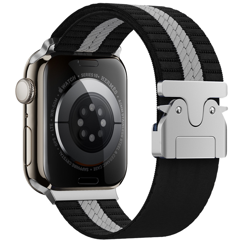 适用苹果applewatchS10降落伞扣条纹iwatch8/9/10智能手表带腕带|undefined