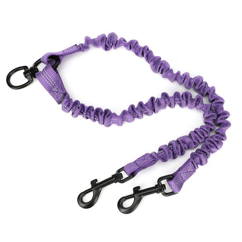 Amazon pet supplies reflective double-headed dog leash, one to two leashes, retractable reflective dog leash