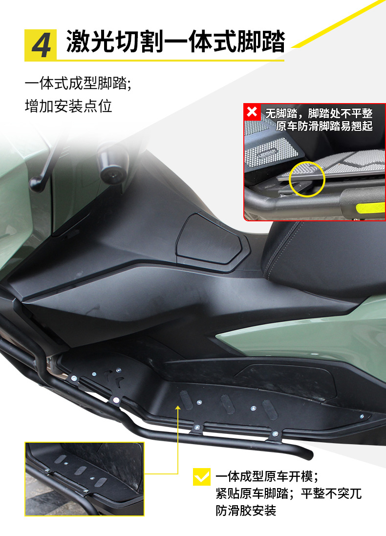 Suitable for the Sundiro Honda NS150GX motorcycle front and rear exhaust pipe bumpers, anti-fall modification with footrests