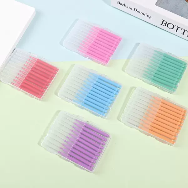 Cross-border new eyelash brush color small eyebrow brush 10 PCs/box makeup tools eyebrow brush grafting eyelash