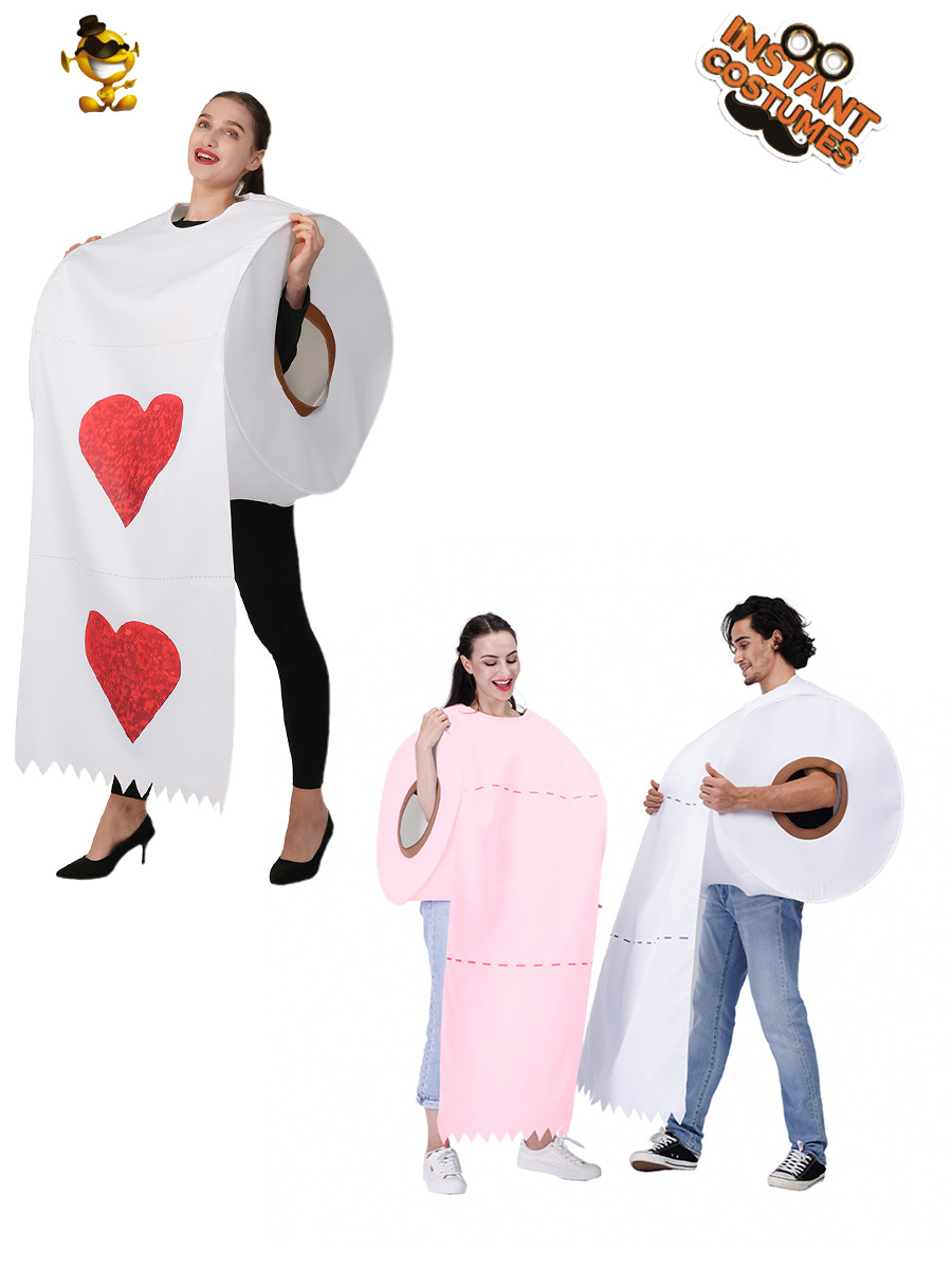 Amazon Halloween pareja couple nueva parodia papel higiénico rollo de papel top ropa impresa diámetro 50CM