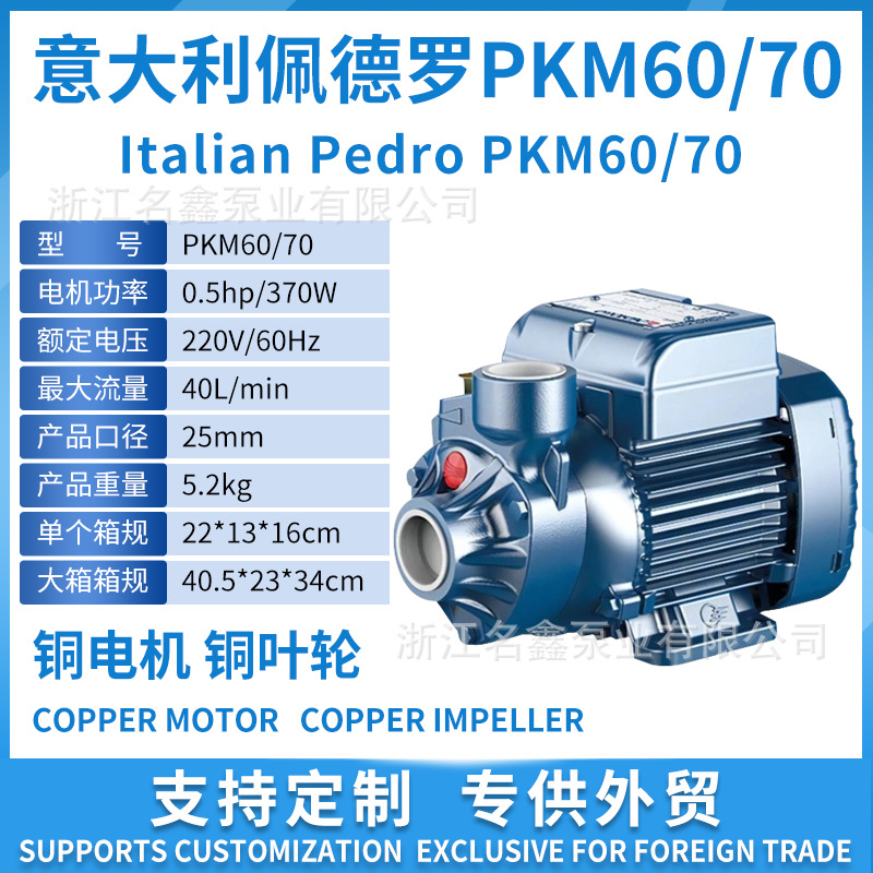 PKM60 motor de cobre puro-impulsor de cobre 220v60hz altura 30 m