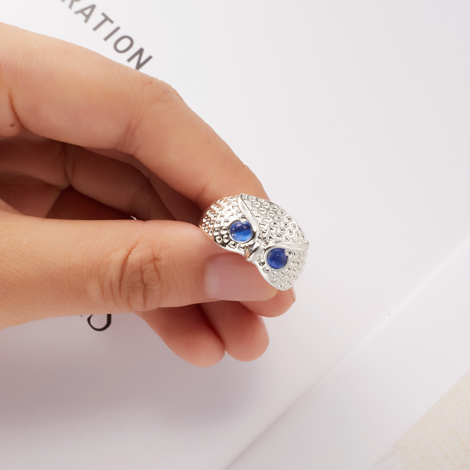 Boundary popular retro owl ring personalized fashion animal ring ring ring_voghion.com