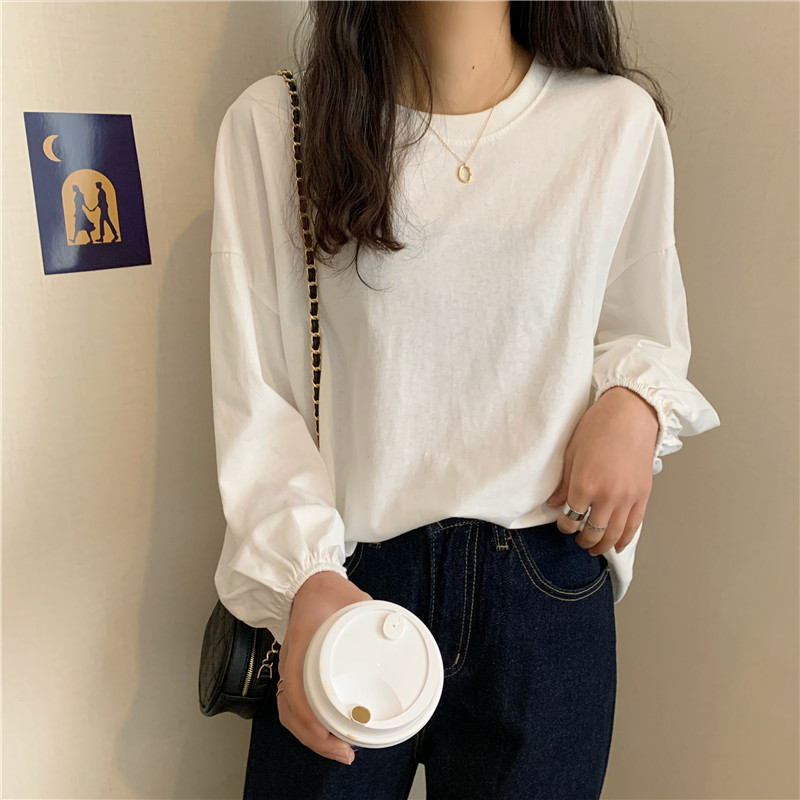 2026 New Spring, Autumn, and Winter Women's White Long-Sleeve T-Shirt, Ins-Style Base Shirt, Early Autumn Inner Wear Top, Ins