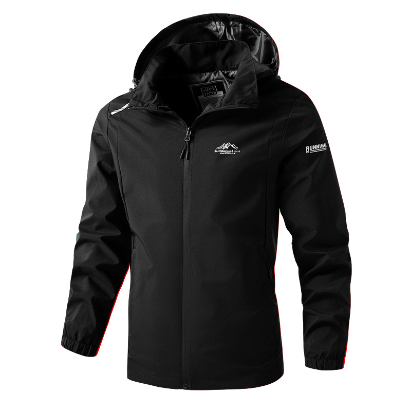 2024 otoño y invierno transfronterizos hombres al aire libre montañismo traje de asalto casual capuchón desmontable impermeable abrigo transpirable
