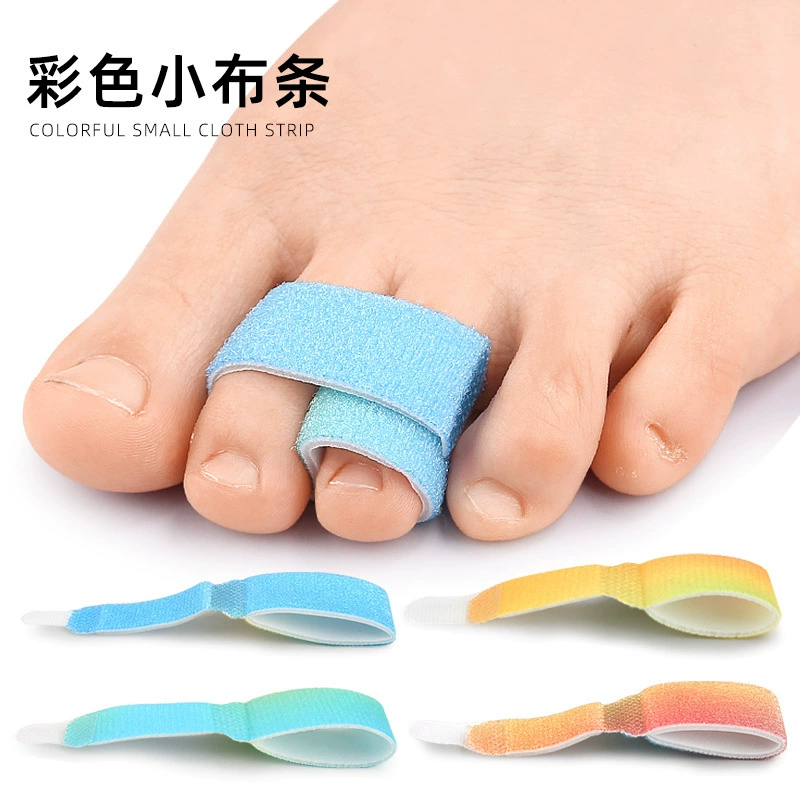 Градиент небольшой полоски ткани, разделитель пальцев рук и ног, изогнутые перевязь, пальцы ног, перекрывающий сепаратор липучки