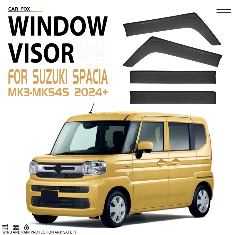 Suitable for Suzuki Spacia Window Visor Window Rain and Sun Visor Rain Eyebrow