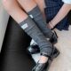 Ins Korean Style Cloth Label chill Girl Lazy Hollow Socks Academy Style All-match Mid-tube Stacked Socks