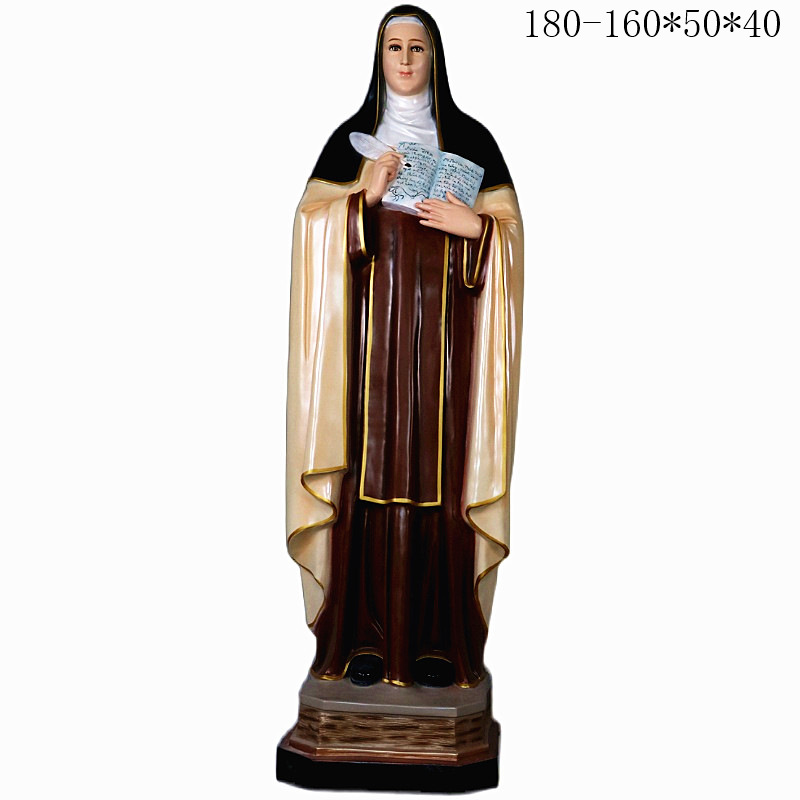 180cm Santa Madeleine Santa Ornamento Mirando Estatuas de vidrio FRP Decoración de la iglesia