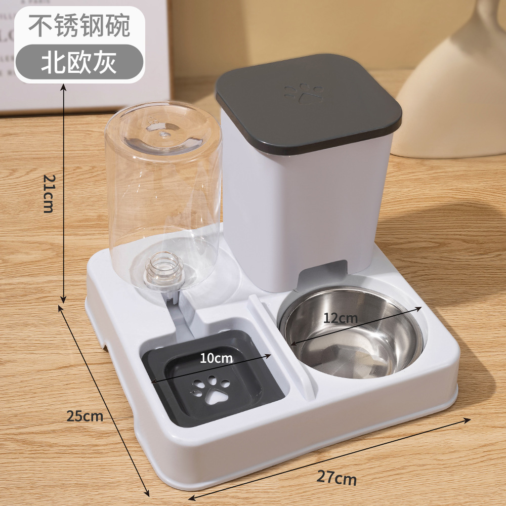 Alimentador automático para gatos, dispensador de agua 2 - en - 1 para gatos, tazón para perros de gran capacidad, tazón de agua potable para mascotas
