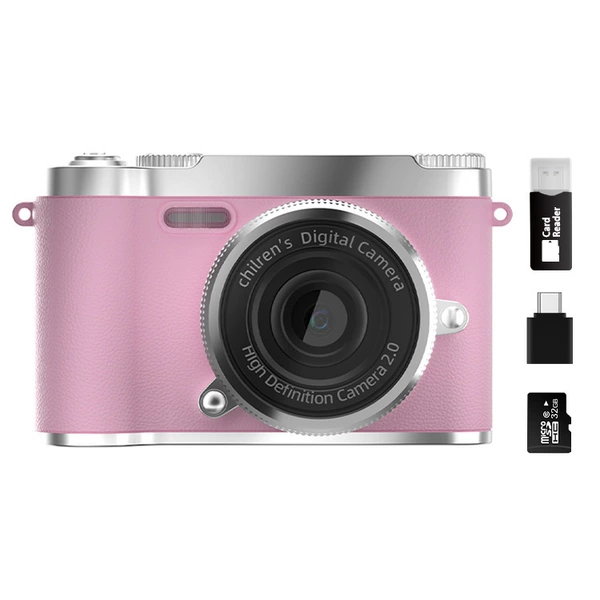 Pink【32GB memory card + card reader + 2 Android adapters】