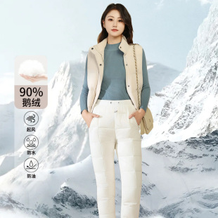 Winter Warm 90% White Goose down Women's down Pants, Five Colors, Thickened Slim Fit Style 2024-1 # Slim Fit, Thickened and Warm.