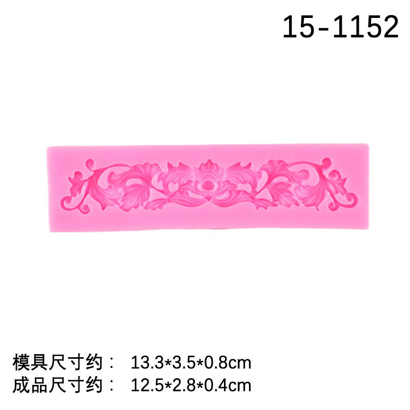 DIY hornear pastel molde vintage tengxian flor vid forma fondant silicona molde encaje patrón pastel borde