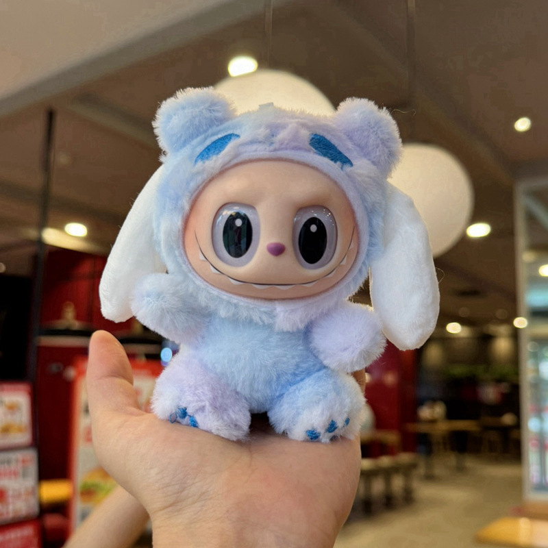 新しいクリエイティブビニールウサギマカロンぬいぐるみ人形ペンダントかわいい漫画クリエイティブキーホルダー|undefined