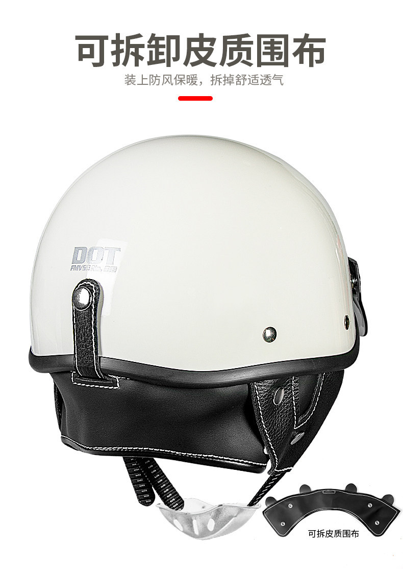 Retro 3C certified summer motorcycle helmet, custom electric vehicle half helmet, sun-proof, breathable safety helmet, cross-border wholesale