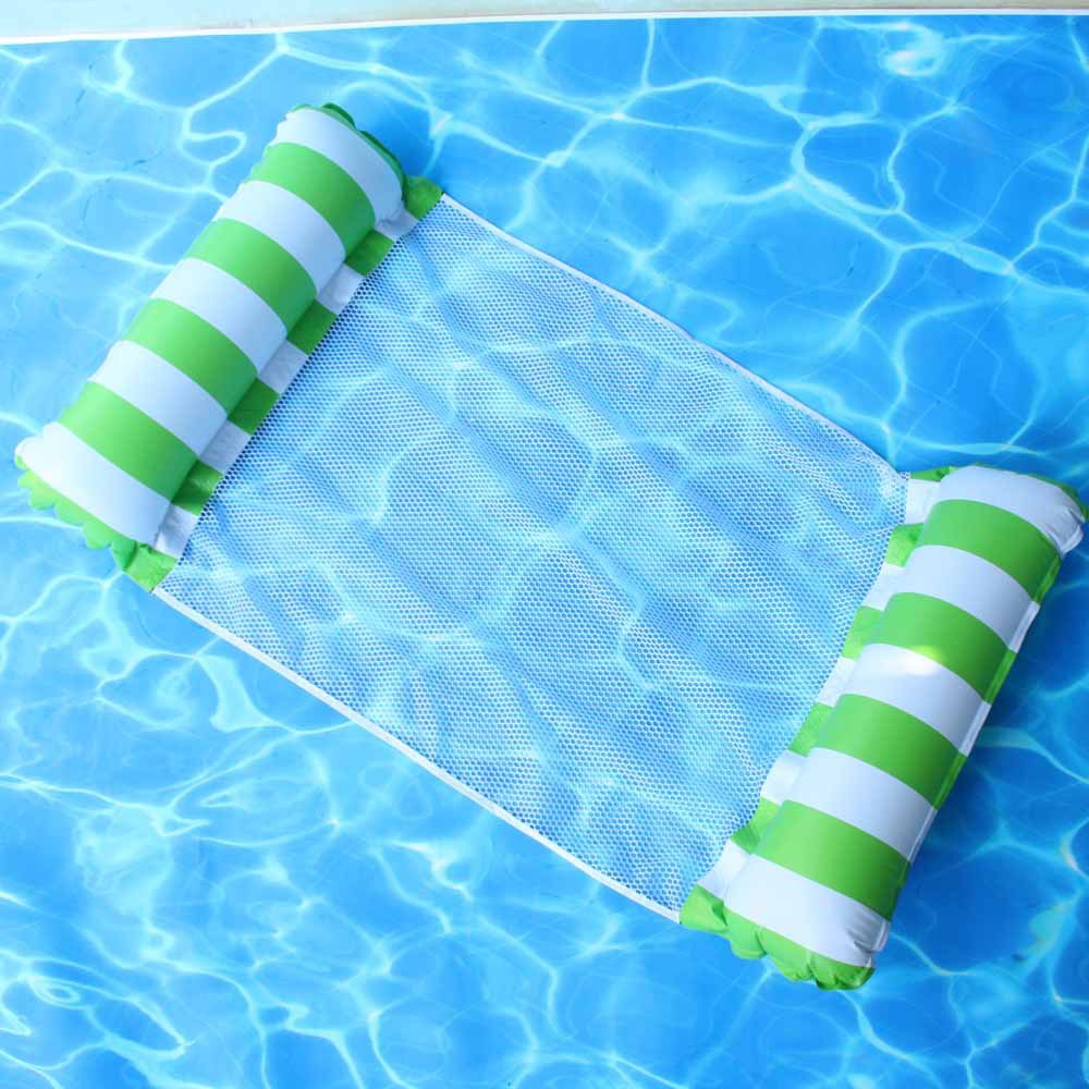Nuevo producto transfronterizo, fila flotante inflable, clip de agua, respaldo plegable, cama flotante para piscina, cama inflable para fila flotante de tres tubos