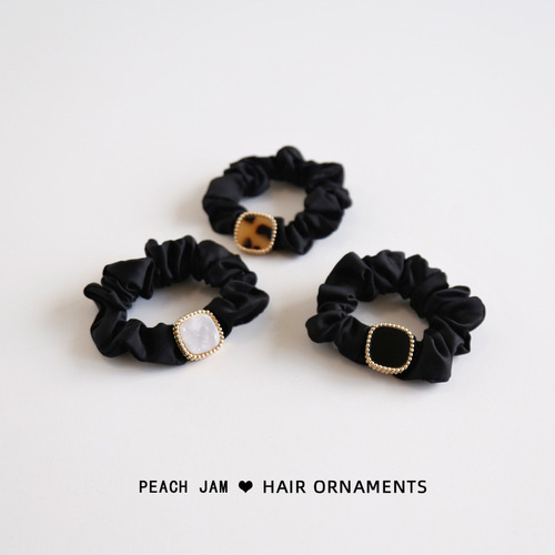 Korean minimalist light luxury acetic acid hair tie large intestine ring round headband hair tie ponytail elastic hair accessory