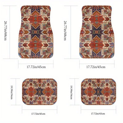 Style Car Floor Mats, Stain-Resistant, Avtomobil döşəmə paspasları - 1-138-suit-27-3344cm-two-piece-pack