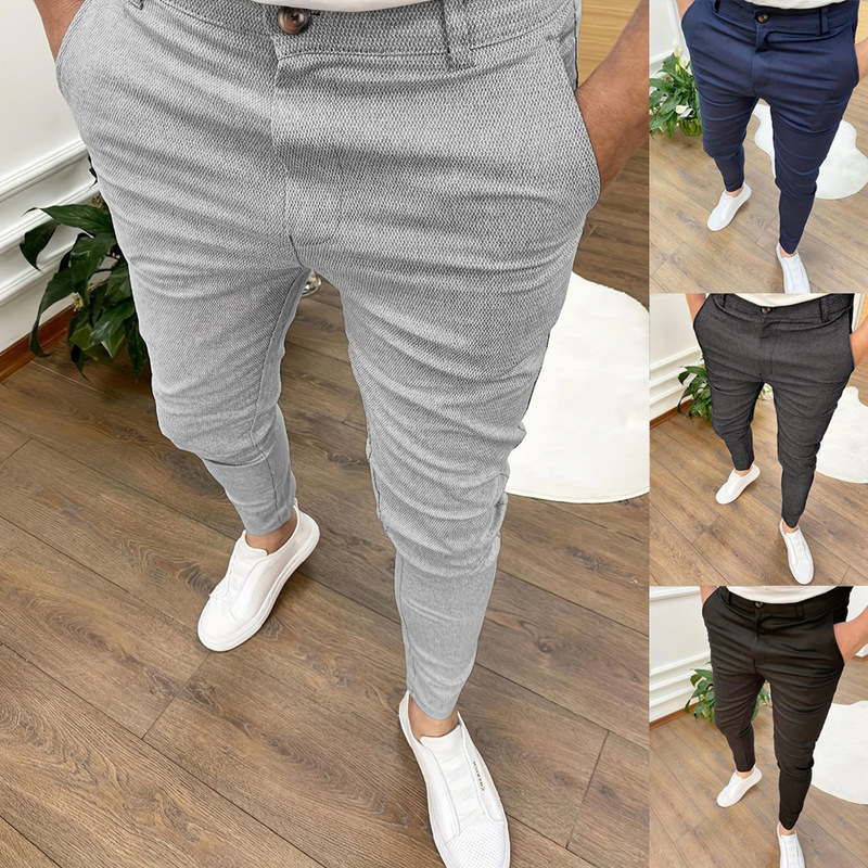 Europe and the United States cross-border for high elastic four-season texture button casual leggings wish AliExpress Amazon foreign trade Europe and the United States cross-border for high elastic four-season texture button casual leggings wish AliExpress Amazon foreign trade