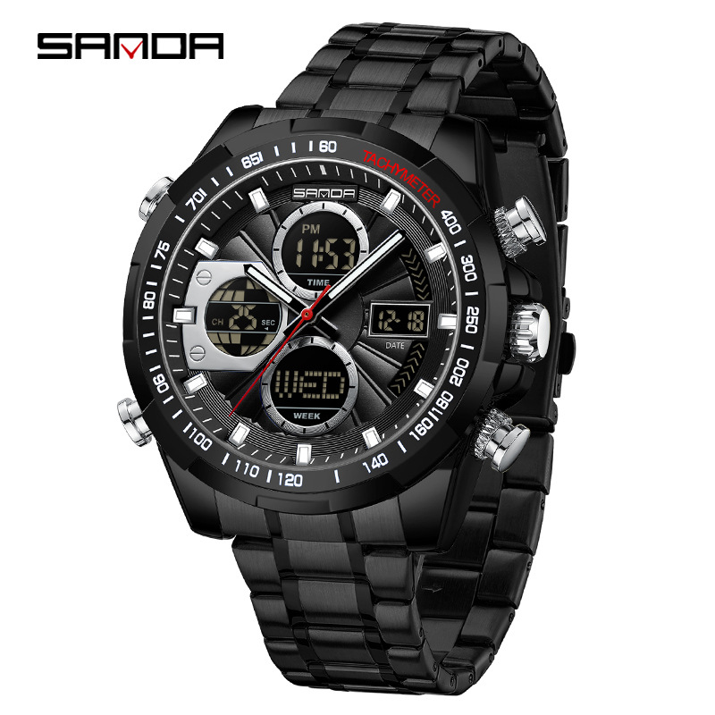 SANDA SANDA 5105 nuevo calendario multifuncional relojes de hombres estudiantes al aire libre relojes de luz impermeable