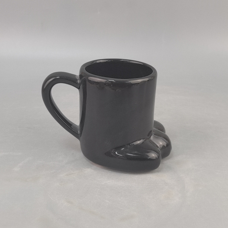 Cerámica rosa gato garra taza de patrón taza lindo gato doméstico taza de leche taza de desayuno taza de oficina