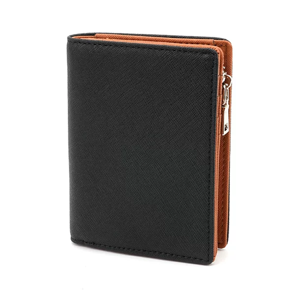 Cross-border Exclusive New Men's Vertical Genuine Leather Wallet Saffigrain Women's Multi-card Coin Purse Money Clip Cloth