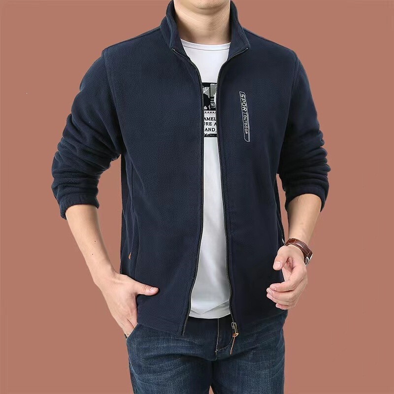 Men's fleece jacket for spring and autumn 2022, new high-end casual fleece sweatshirt, men's trendy stand-up collar jacket Men's fleece jacket for spring and autumn 2022, new high-end casual fleece sweatshirt, men's trendy stand-up collar jacket