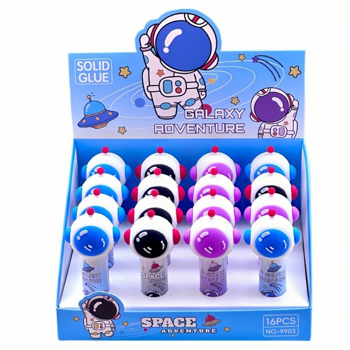Nuevo astronauta pegamento sólido forma creativa barra de pegamento sólido de alta viscosidad y secado rápido para estudiantes de escuela primaria barra de pegamento hecha a mano de bricolaje