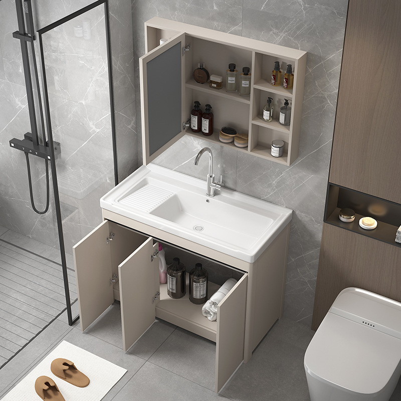 armario de lavandería de panal de aluminio grueso lavabo de cerámica con tablero de fricción lavabo de lavandería tipo piso exterior lavabo de lavandería integral lavabo