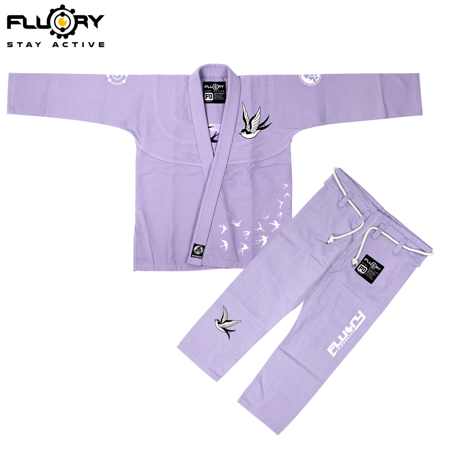 Fluory Brazilian Jiu-Jitsu Gi for Men and Women Bjj Gi Swallow Judo Suit Professional Training Adult Suit