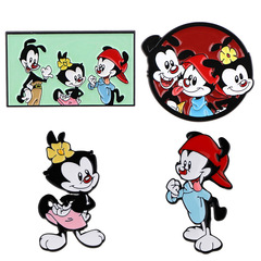 三寶歌舞動畫胸章徽章合金配飾別針服裝背包飾品外貿跨境滴油胸針