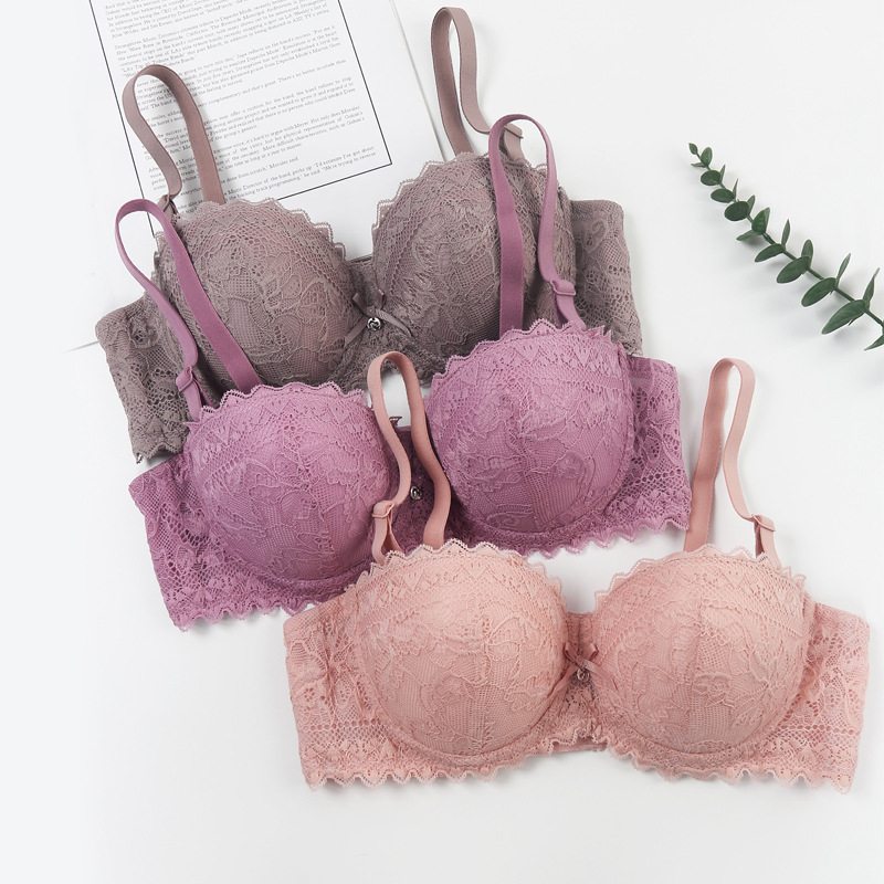 1 / 2 1⁄2 taza ajustable sujetador de encaje femenino ropa interior damas anti-caída reunida sujetador del sudeste asiático