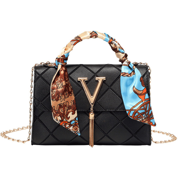universal one-shoulder bag with diamond pattern