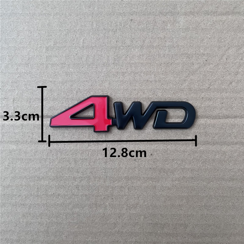 Véhicule tout-terrain à quatre roues motrices permanent, carrosserie métallique 4x4, modification personnalisée, badge arrière de voiture 4x4, décoration_voghion.com