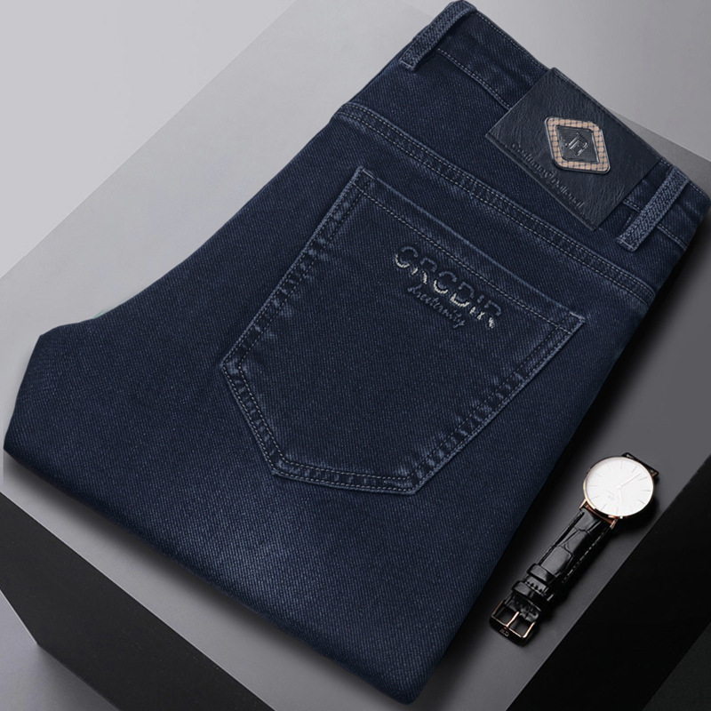 High-Quality Soft Men's Jeans, Light Luxury, Large Size, Casual, Business, Commuting, Versatile, Stretchy, Straight-Cut, Quality Men's Clothing