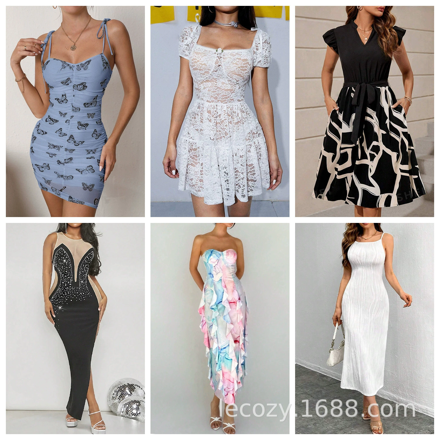 SHEIN Женская одежда Разные подтяжки Горячая девушка Короткая средняя длинная европейская и американская сексуальная одежда хвост оптом