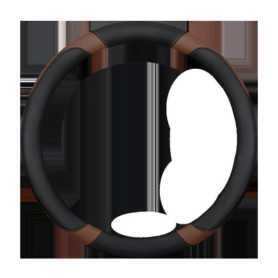 Steering wheel cover, for All Seasons, Color-Matched Car Steering - a018-black-coffee-color-38cm