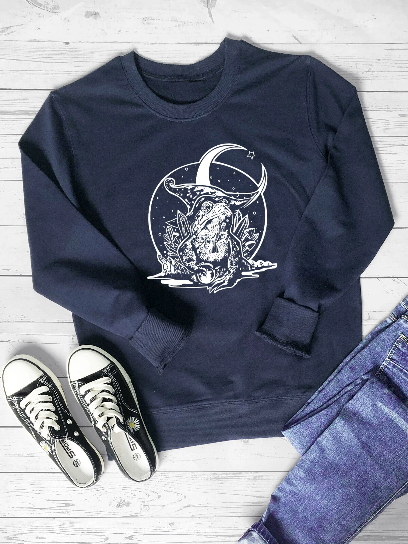 Свитер с длинным рукавом и лягушкой, мужской и женский стиль, топ с буквами, одежда AliExpress, трансграничные поставки, одежда Amazon, осень и зима